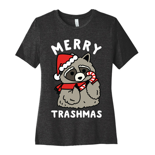 Merry Trashmas Raccoon Women's Cotton Tee