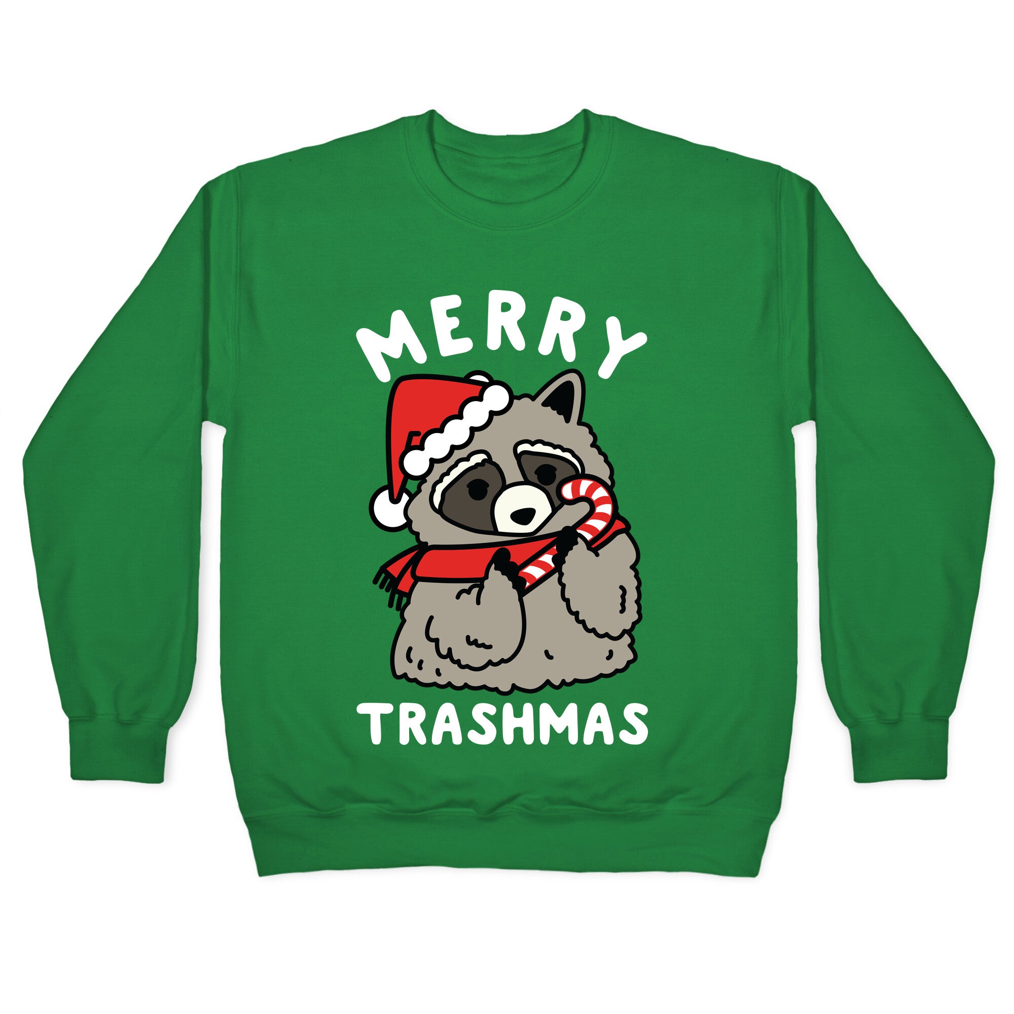 Merry Trashmas Raccoon Crewneck Sweatshirt