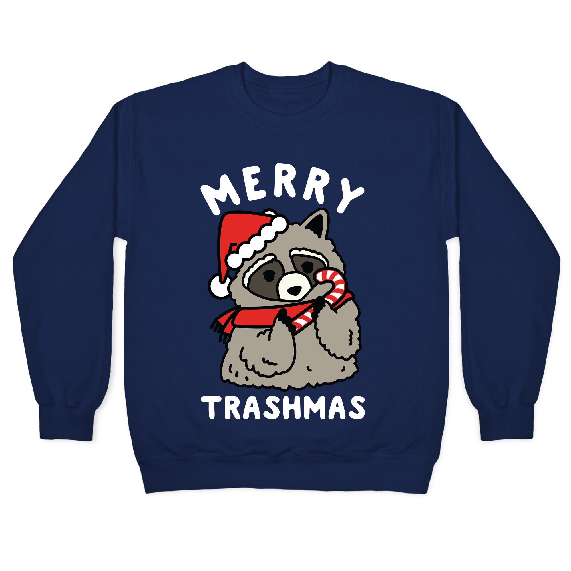 Merry Trashmas Raccoon Crewneck Sweatshirt