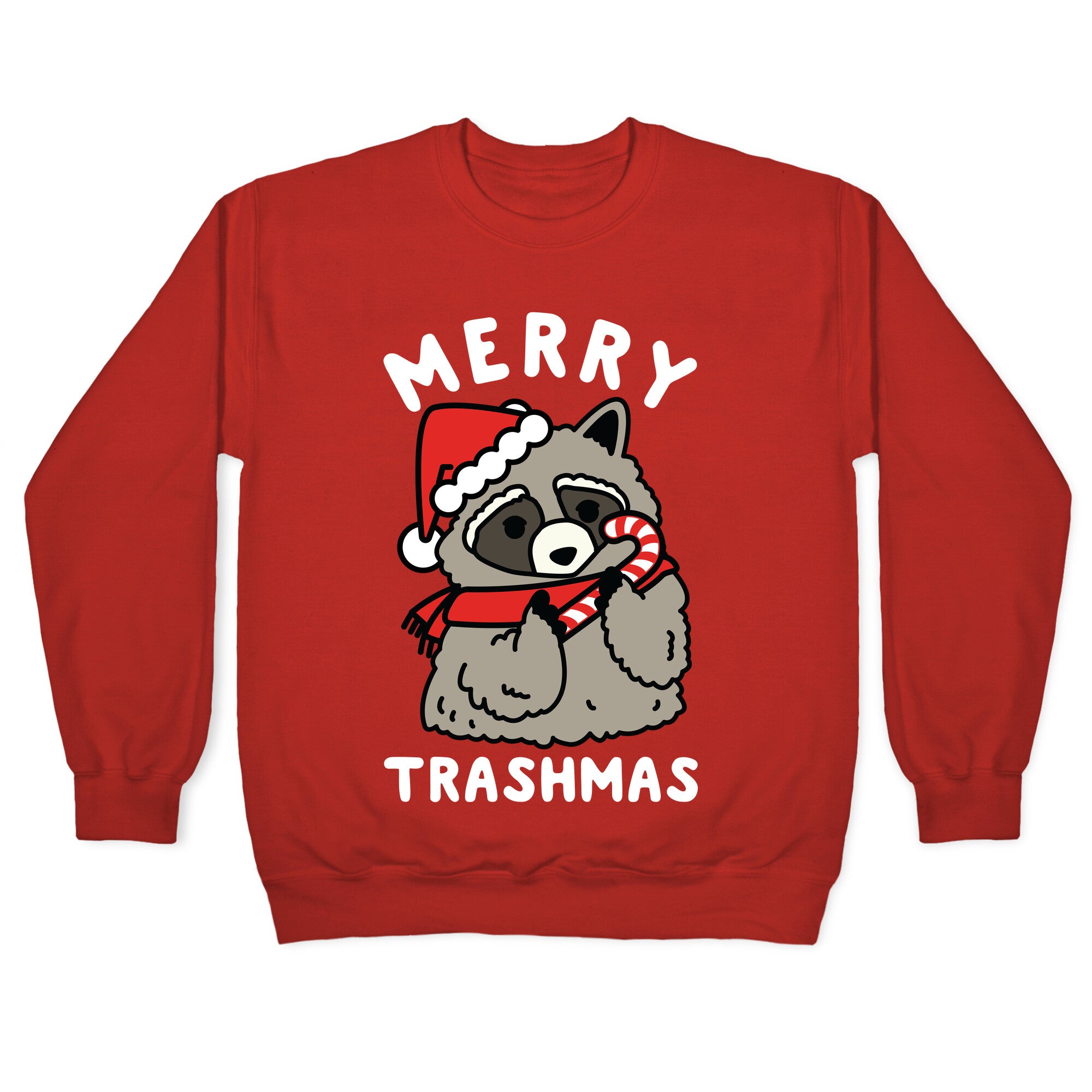 Merry Trashmas Raccoon Crewneck Sweatshirt