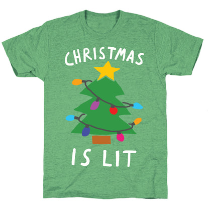 Christmas Is Lit  Unisex Triblend Tee