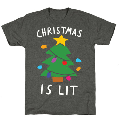 Christmas Is Lit  Unisex Triblend Tee
