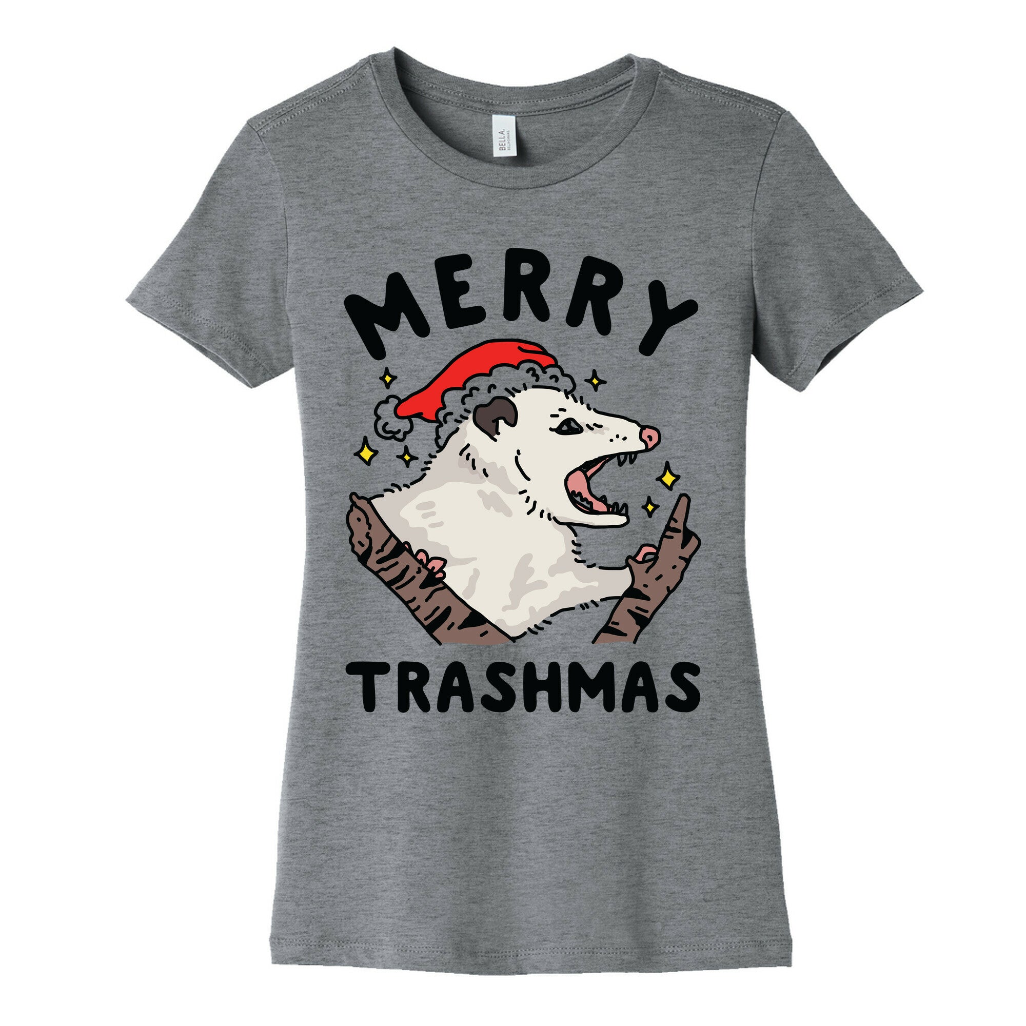Merry Trashmas Opossum Women's Cotton Tee