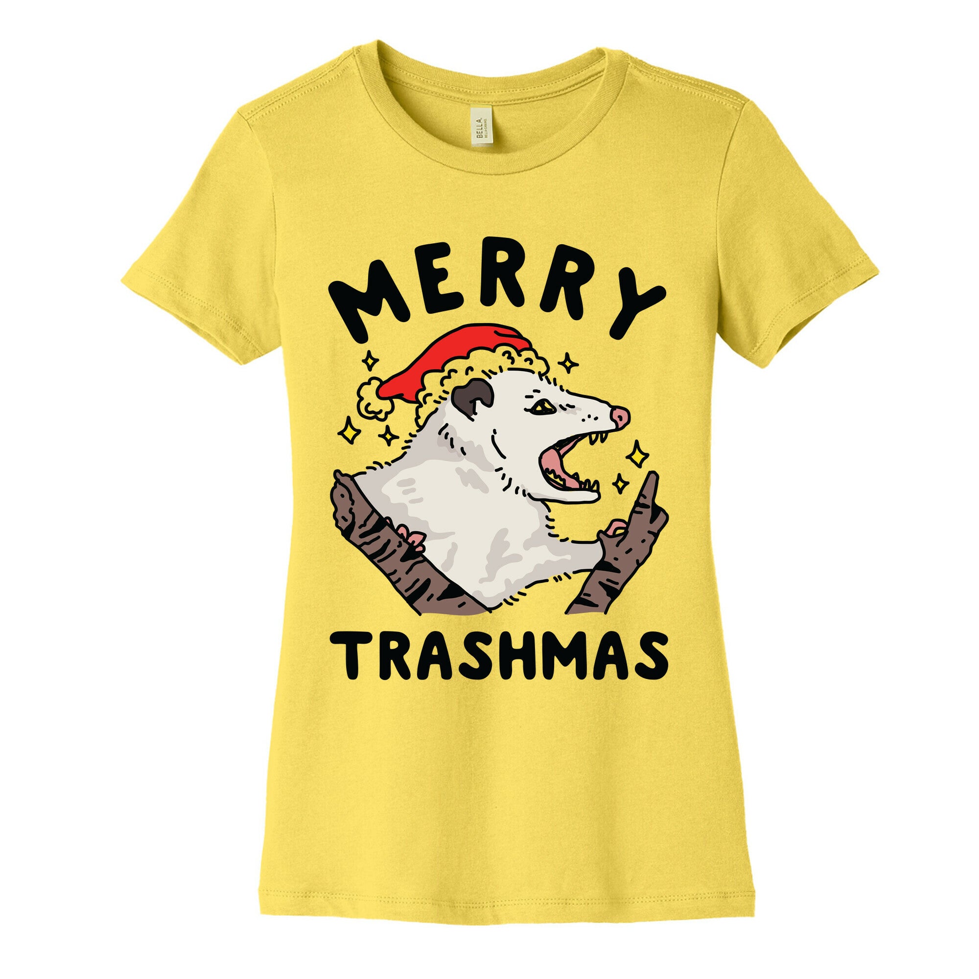 Merry Trashmas Opossum Women's Cotton Tee