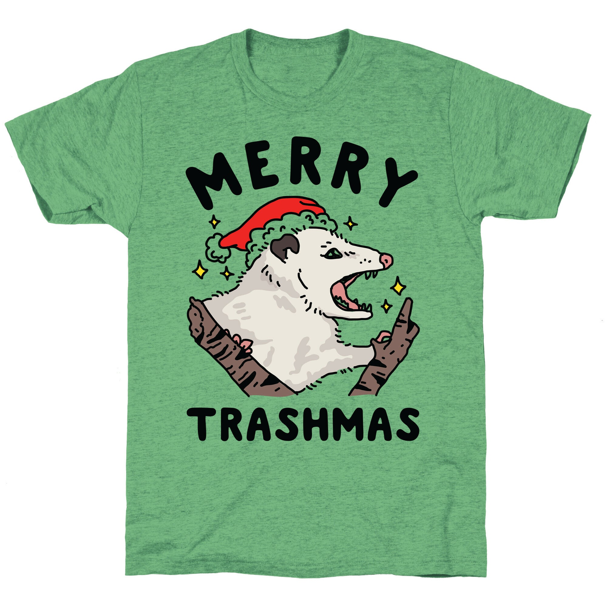 Merry Trashmas Opossum Unisex Triblend Tee