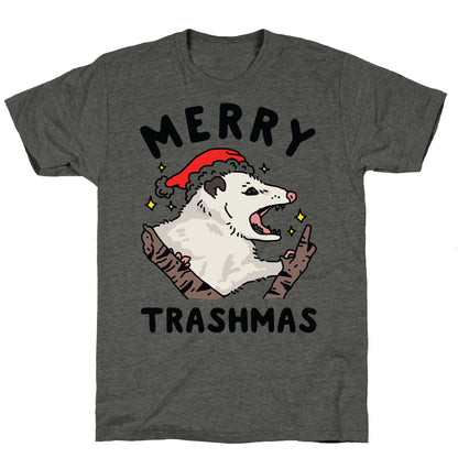 Merry Trashmas Opossum Unisex Triblend Tee