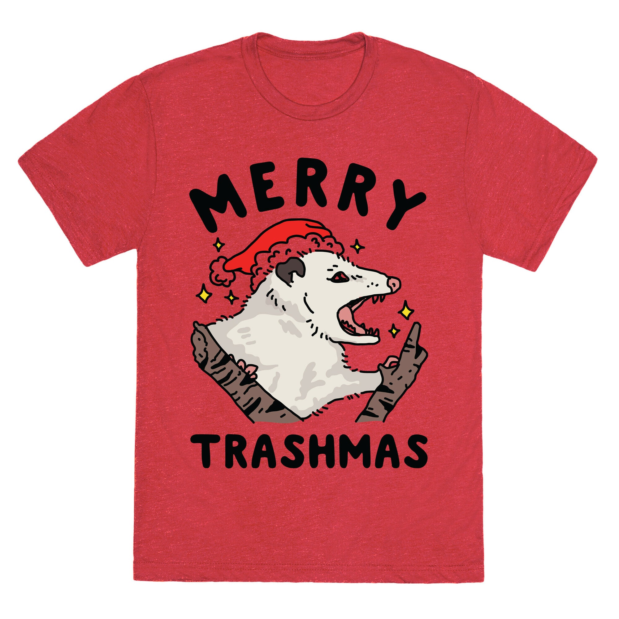 Merry Trashmas Opossum Unisex Triblend Tee