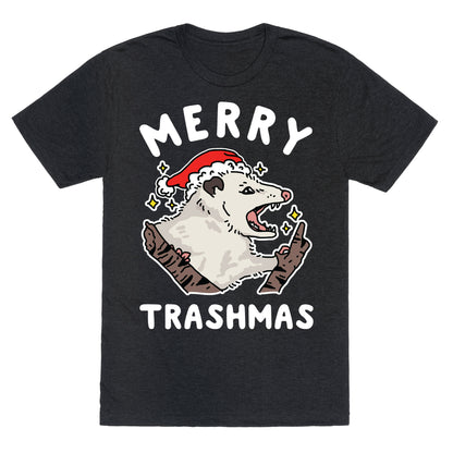 Merry Trashmas Opossum Unisex Triblend Tee