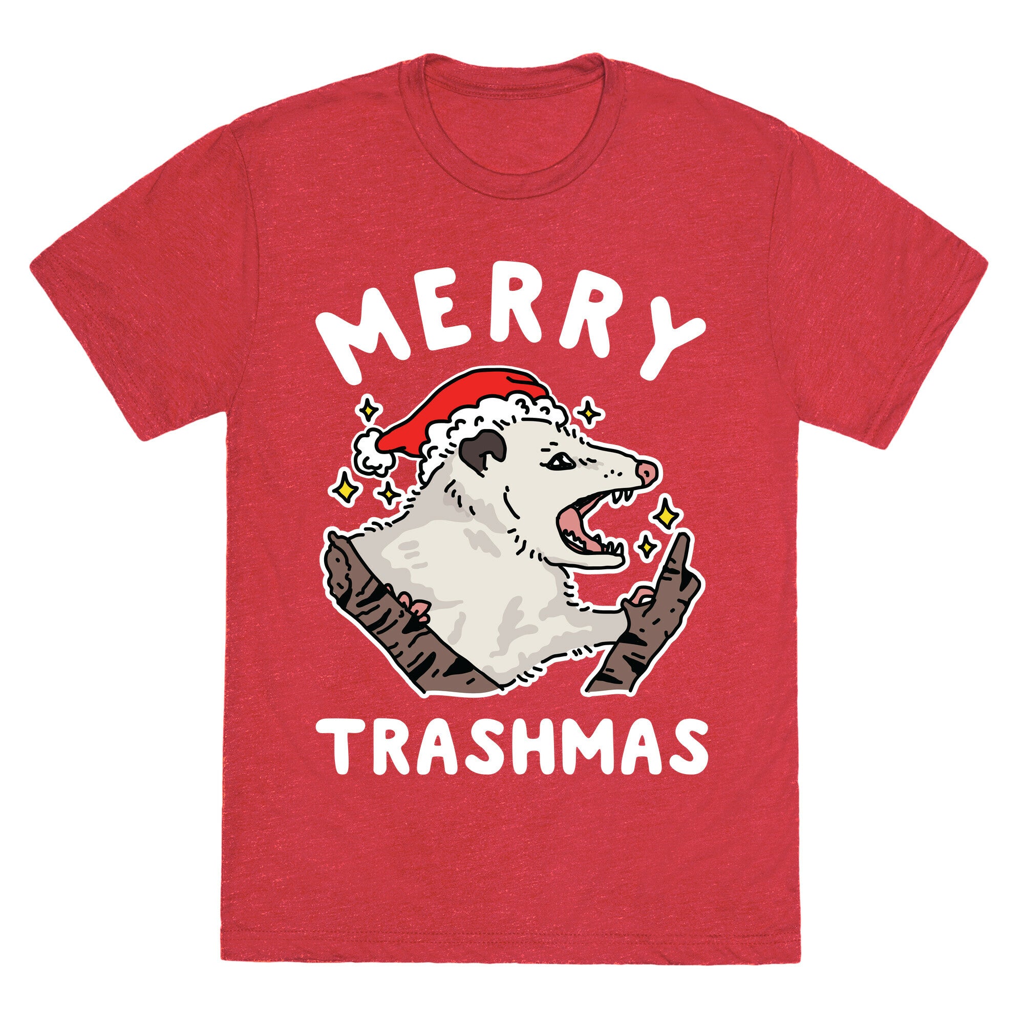 Merry Trashmas Opossum Unisex Triblend Tee