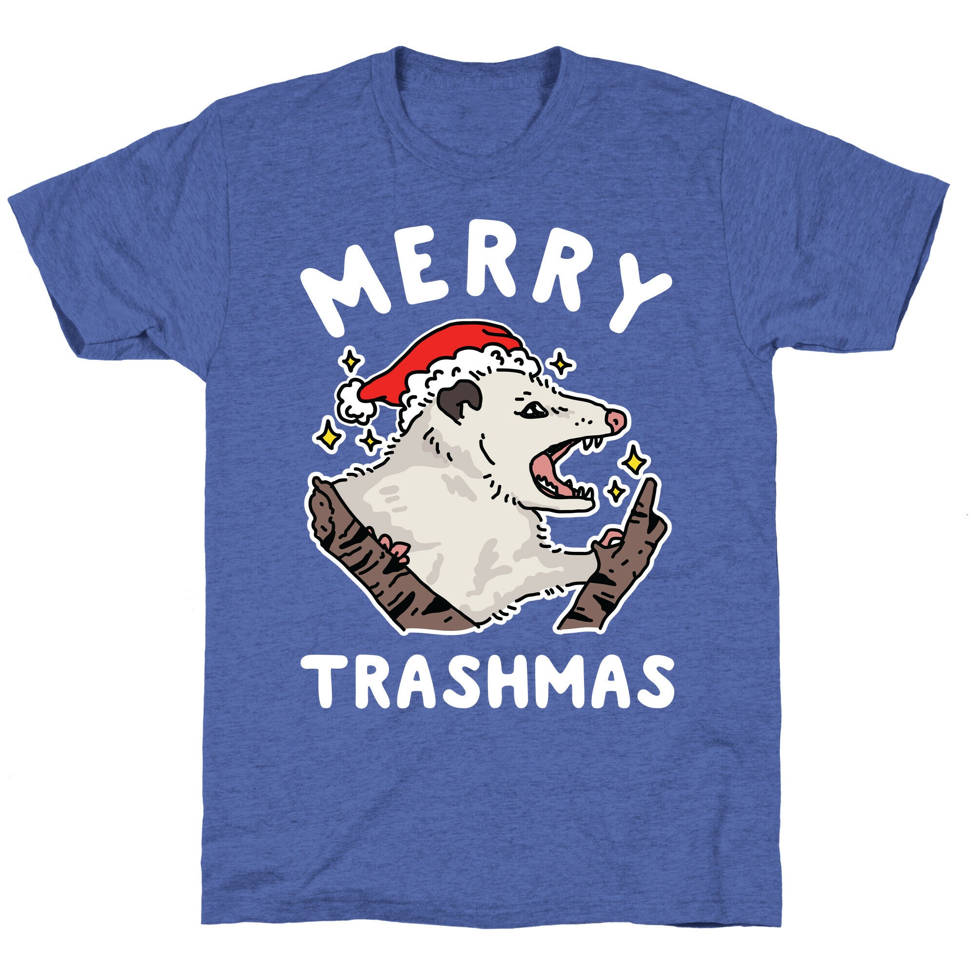 Merry Trashmas Opossum Unisex Triblend Tee