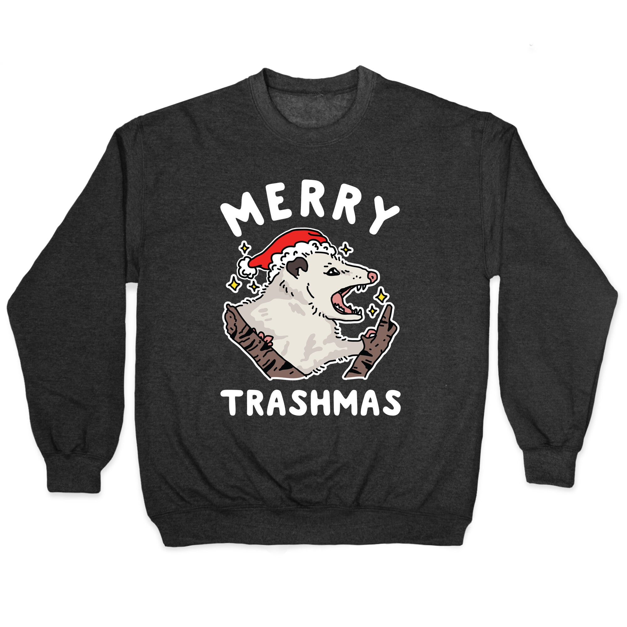 Merry Trashmas Opossum Crewneck Sweatshirt