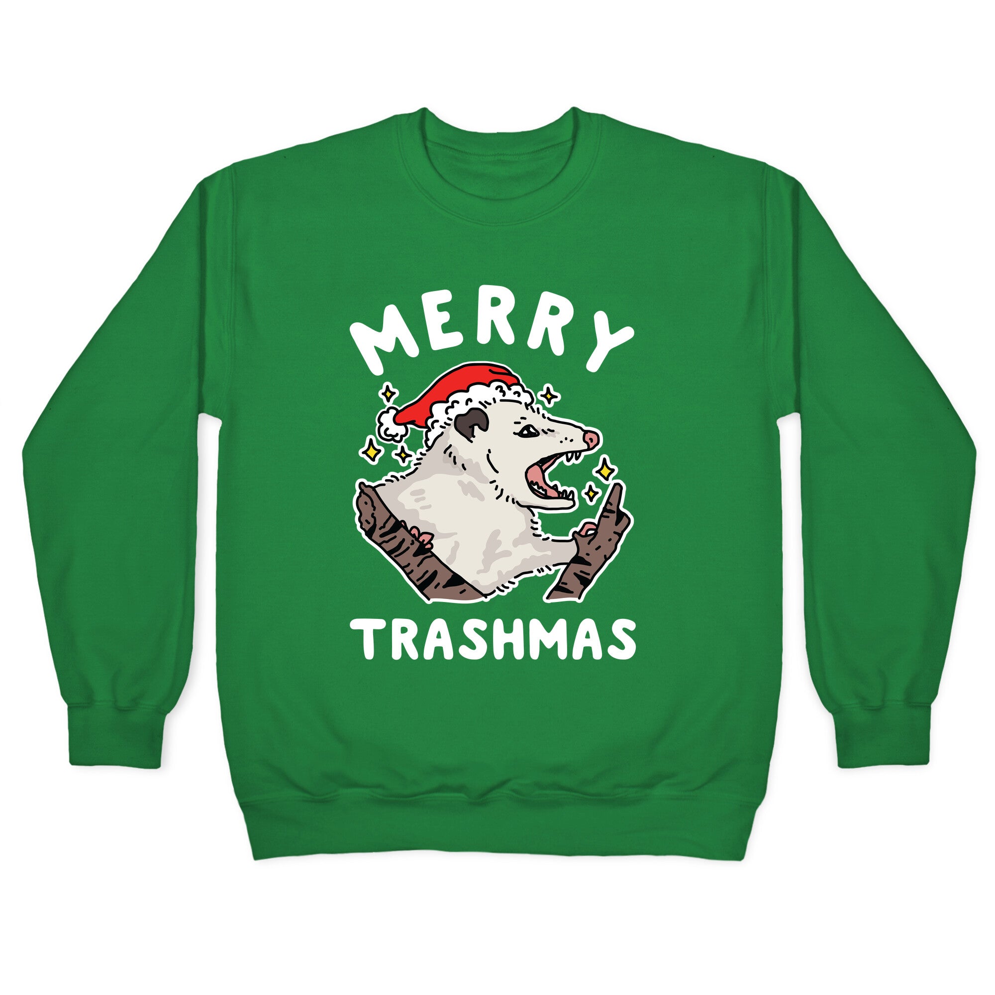 Merry Trashmas Opossum Crewneck Sweatshirt
