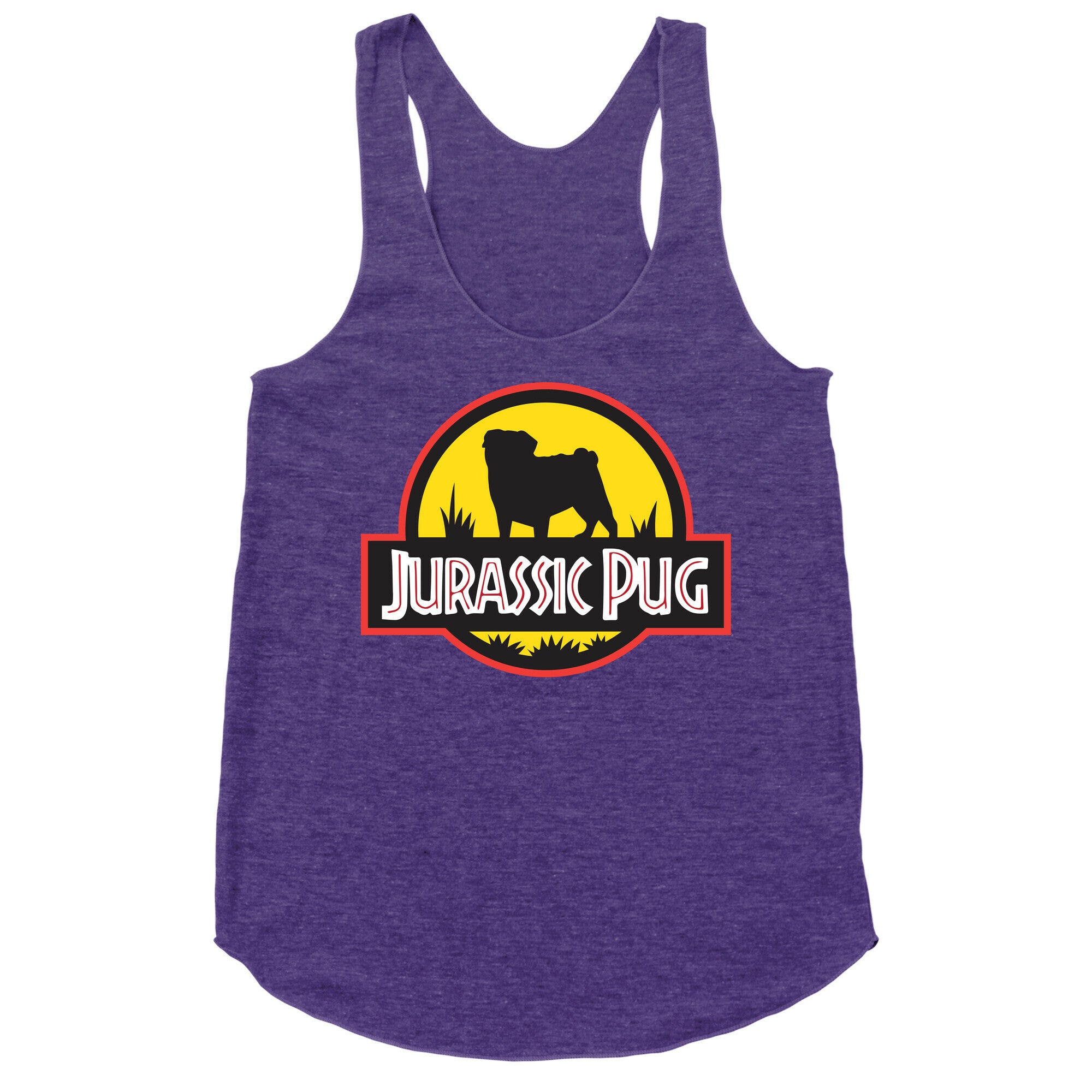 Jurassic Pug Racerback Tank