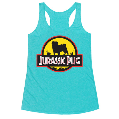 Jurassic Pug Racerback Tank