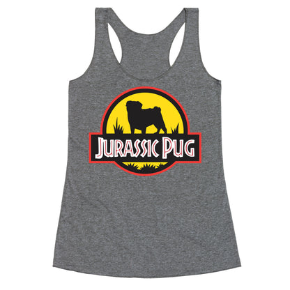 Jurassic Pug Racerback Tank