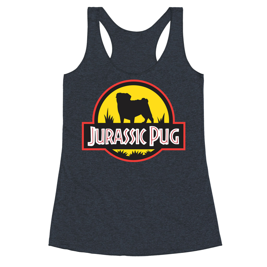 Jurassic Pug Racerback Tank