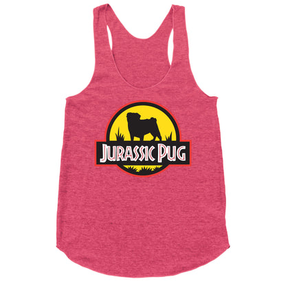Jurassic Pug Racerback Tank