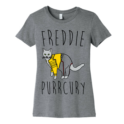 Freddie Purrcury Cat Parody Women's Cotton Tee