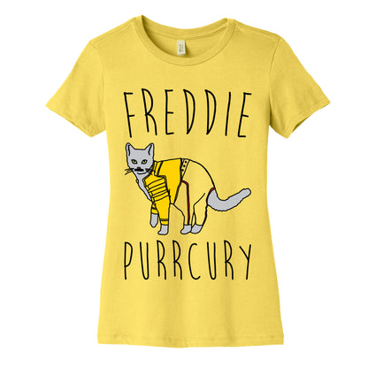 Freddie Purrcury Cat Parody Women's Cotton Tee