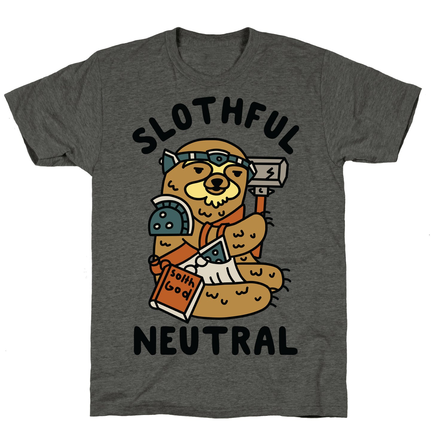 Slothful Neutral Sloth Cleric Unisex Triblend Tee