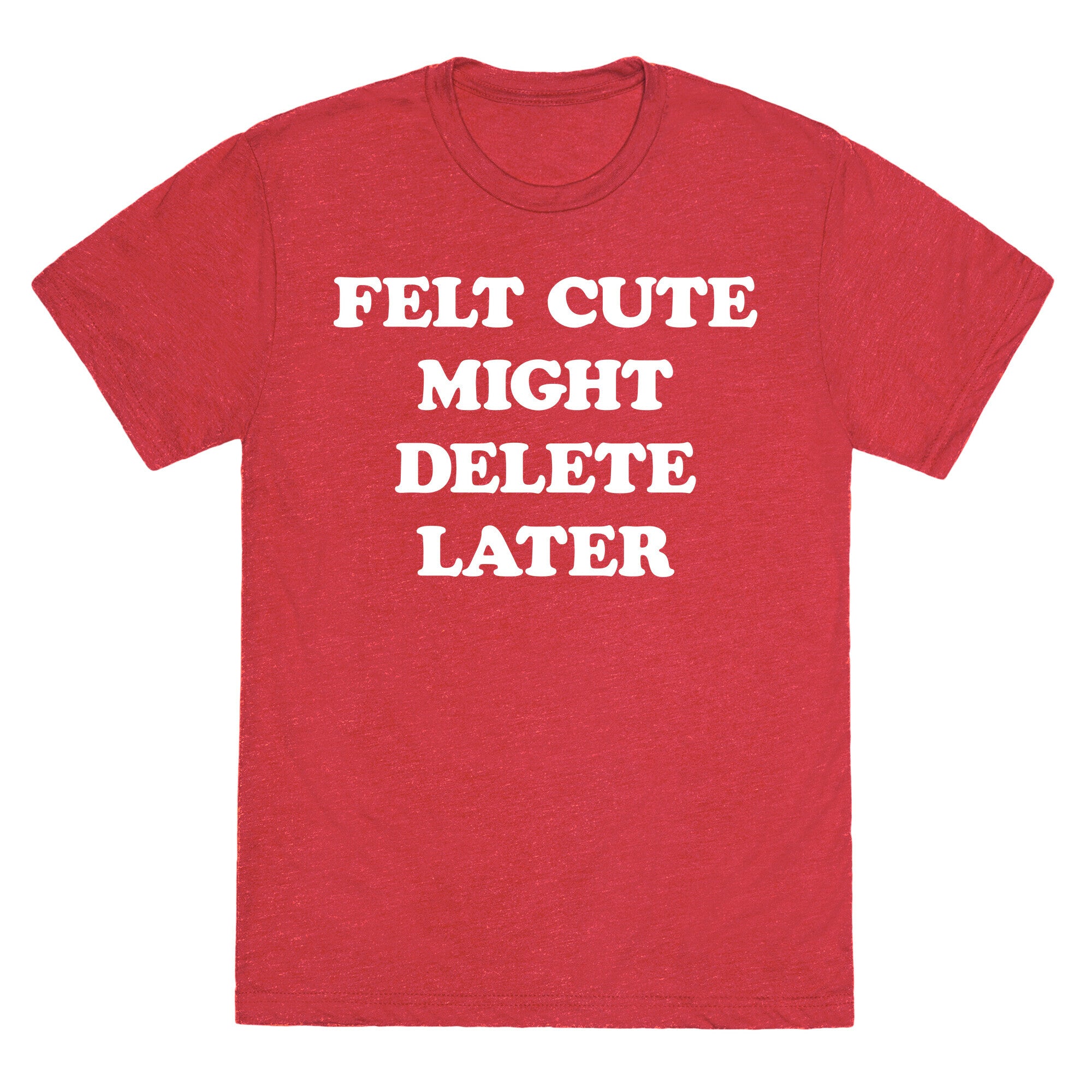 Felt Cute Might Delete Later Unisex Triblend Tee