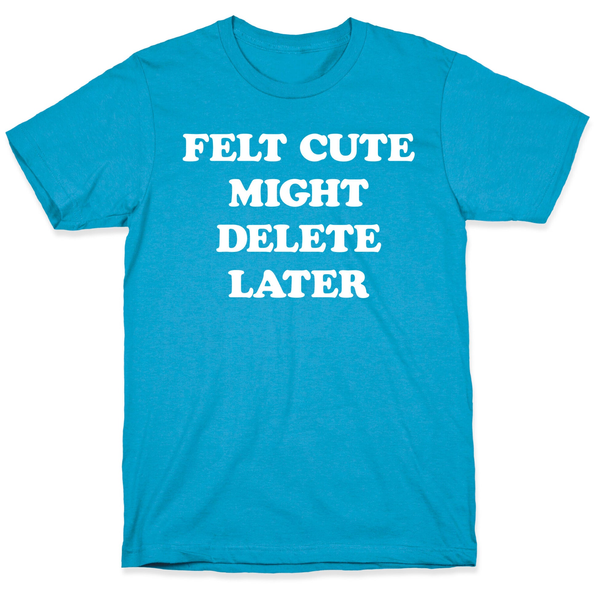 Felt Cute Might Delete Later Unisex Triblend Tee