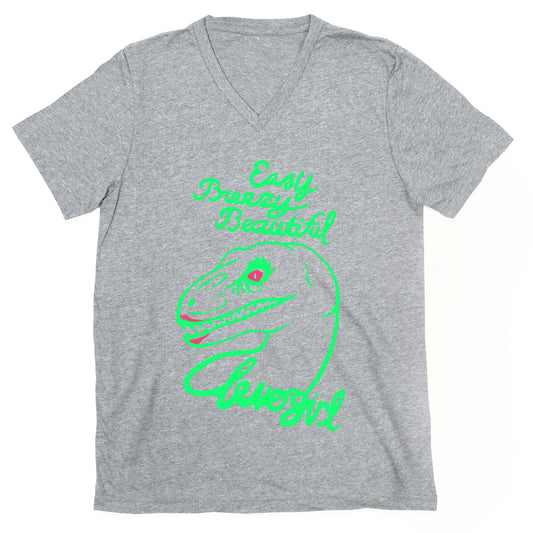 Easy Breezy Beautiful, Clever Girl Velociraptor V-Neck