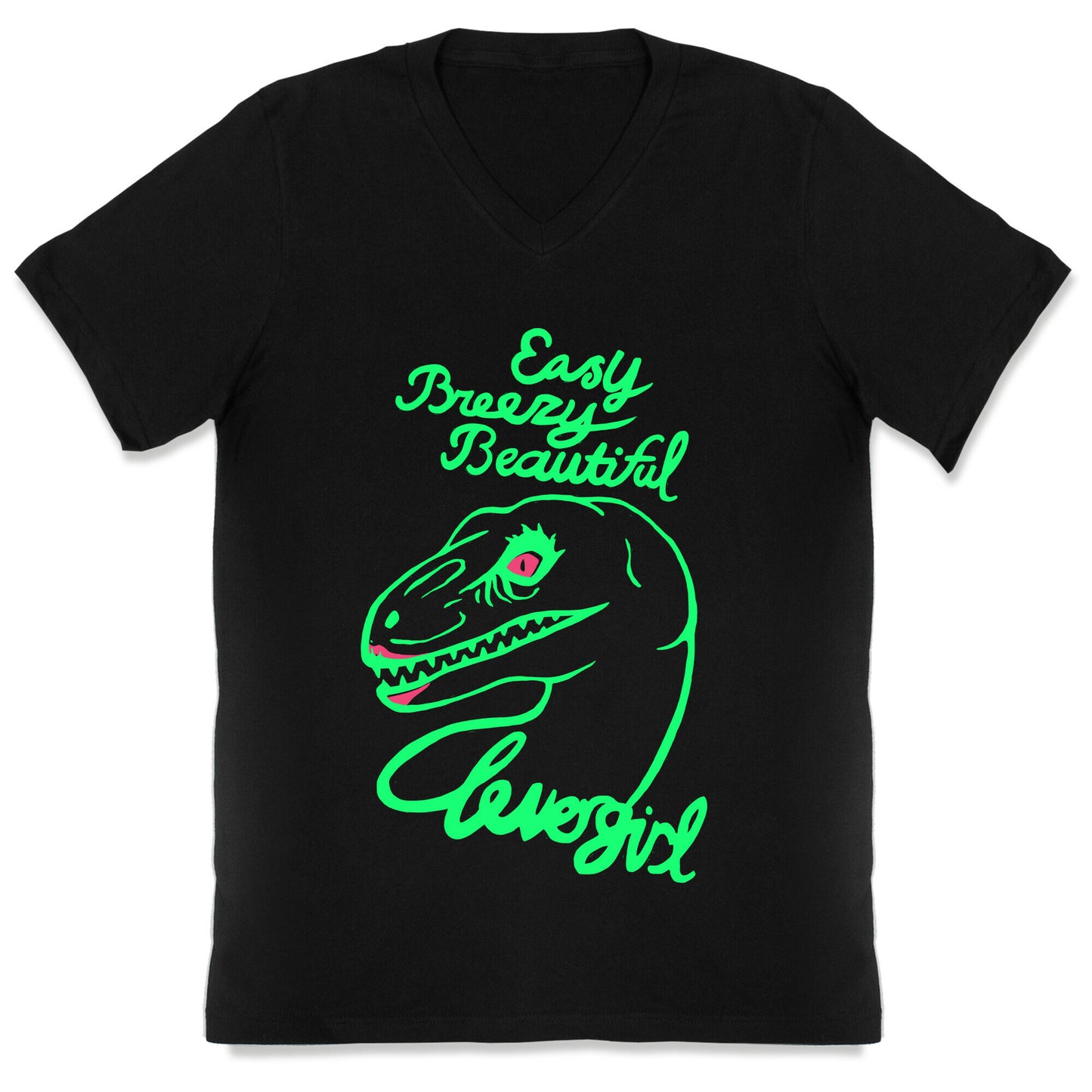 Easy Breezy Beautiful, Clever Girl Velociraptor V-Neck