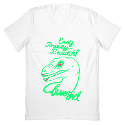 Easy Breezy Beautiful, Clever Girl Velociraptor V-Neck