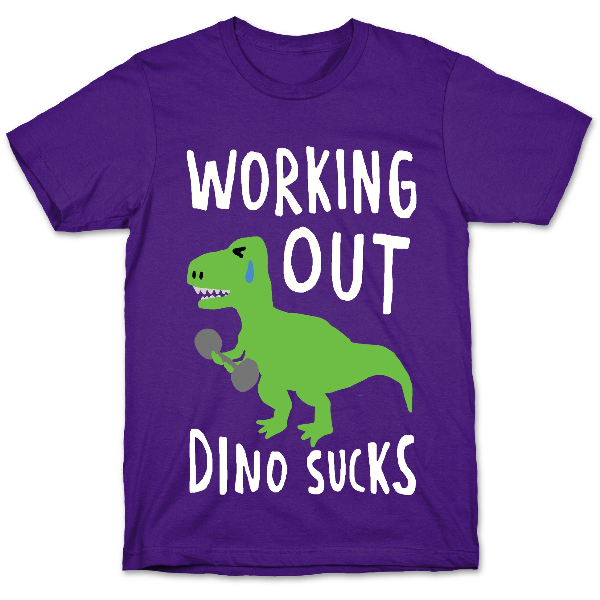 Working Out Dino Sucks Dinosaur T-Shirt