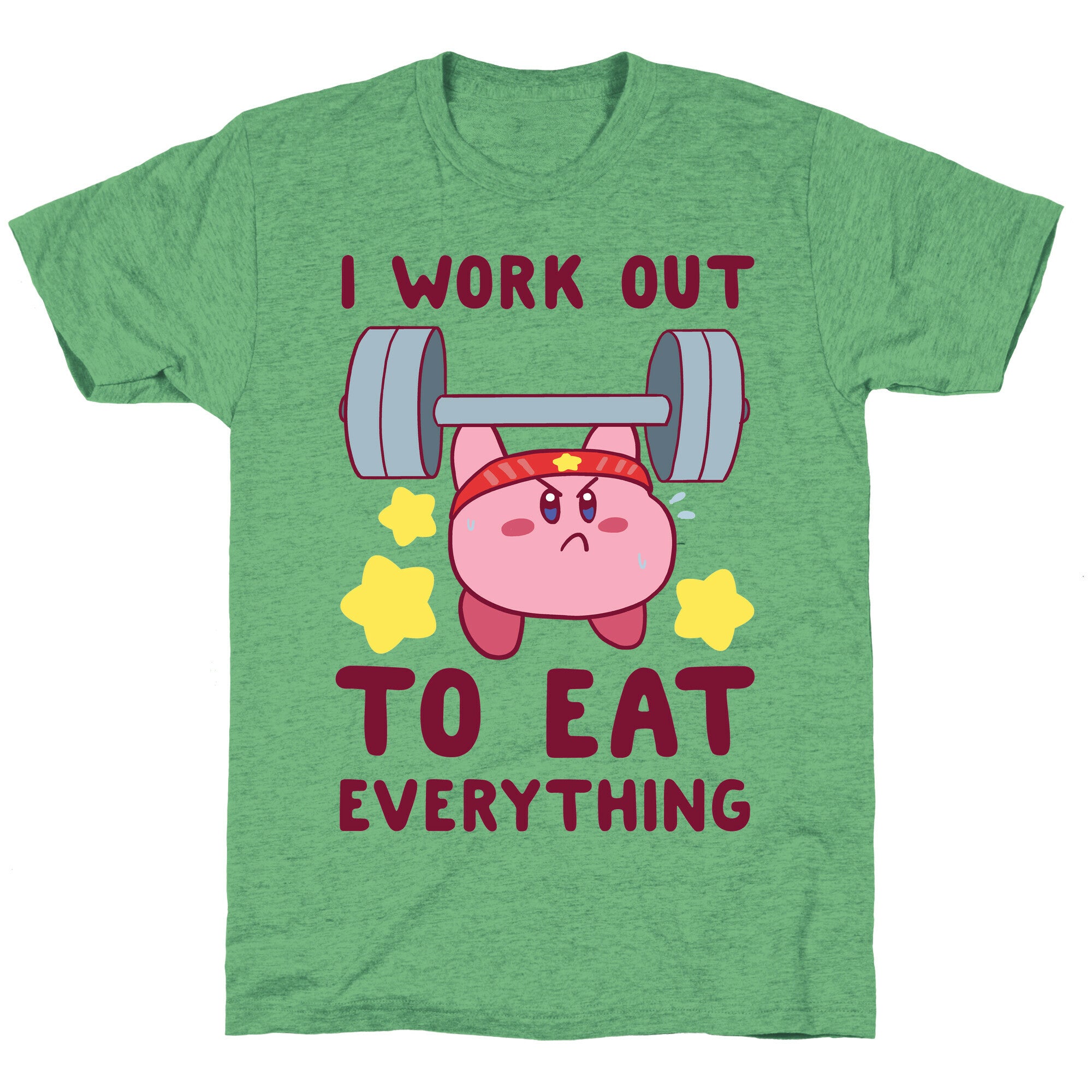 I Work Out to Eat Everything (Kirby) Unisex Triblend Tee