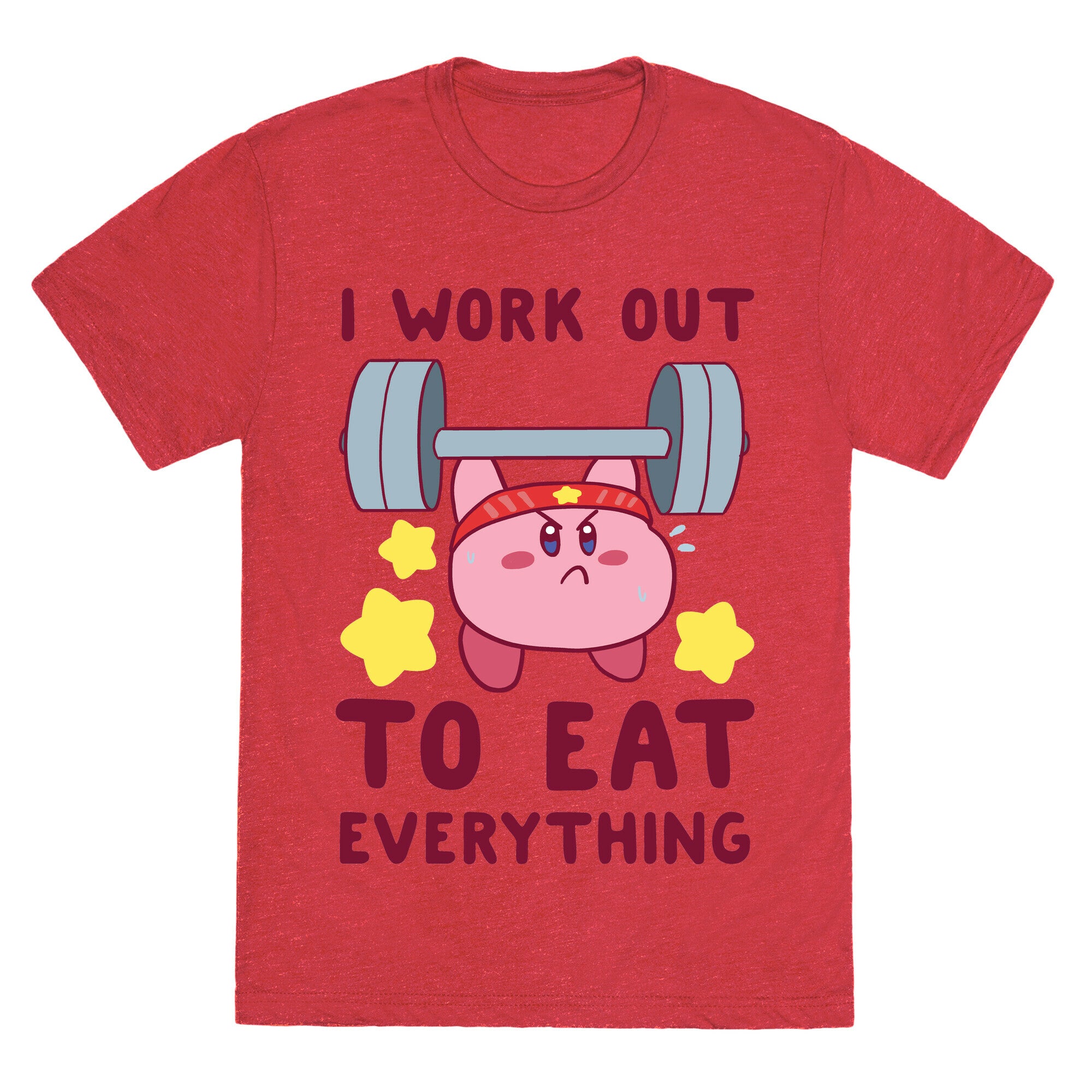 I Work Out to Eat Everything (Kirby) Unisex Triblend Tee