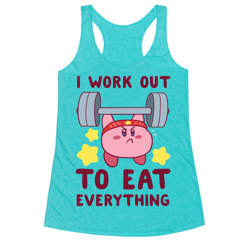 I Work Out to Eat Everything (Kirby) Racerback Tank