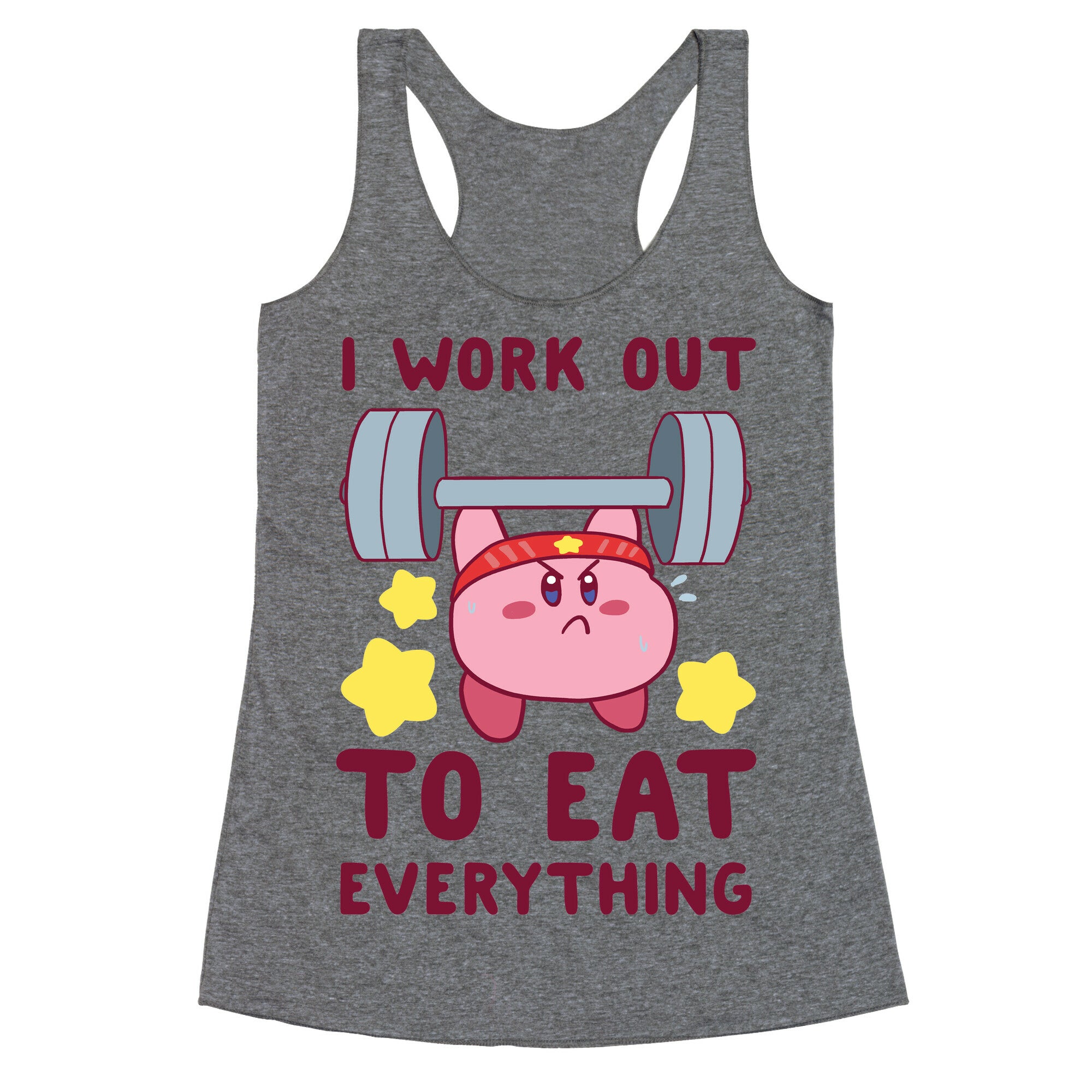 I Work Out to Eat Everything (Kirby) Racerback Tank