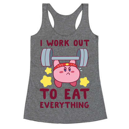 I Work Out to Eat Everything (Kirby) Racerback Tank