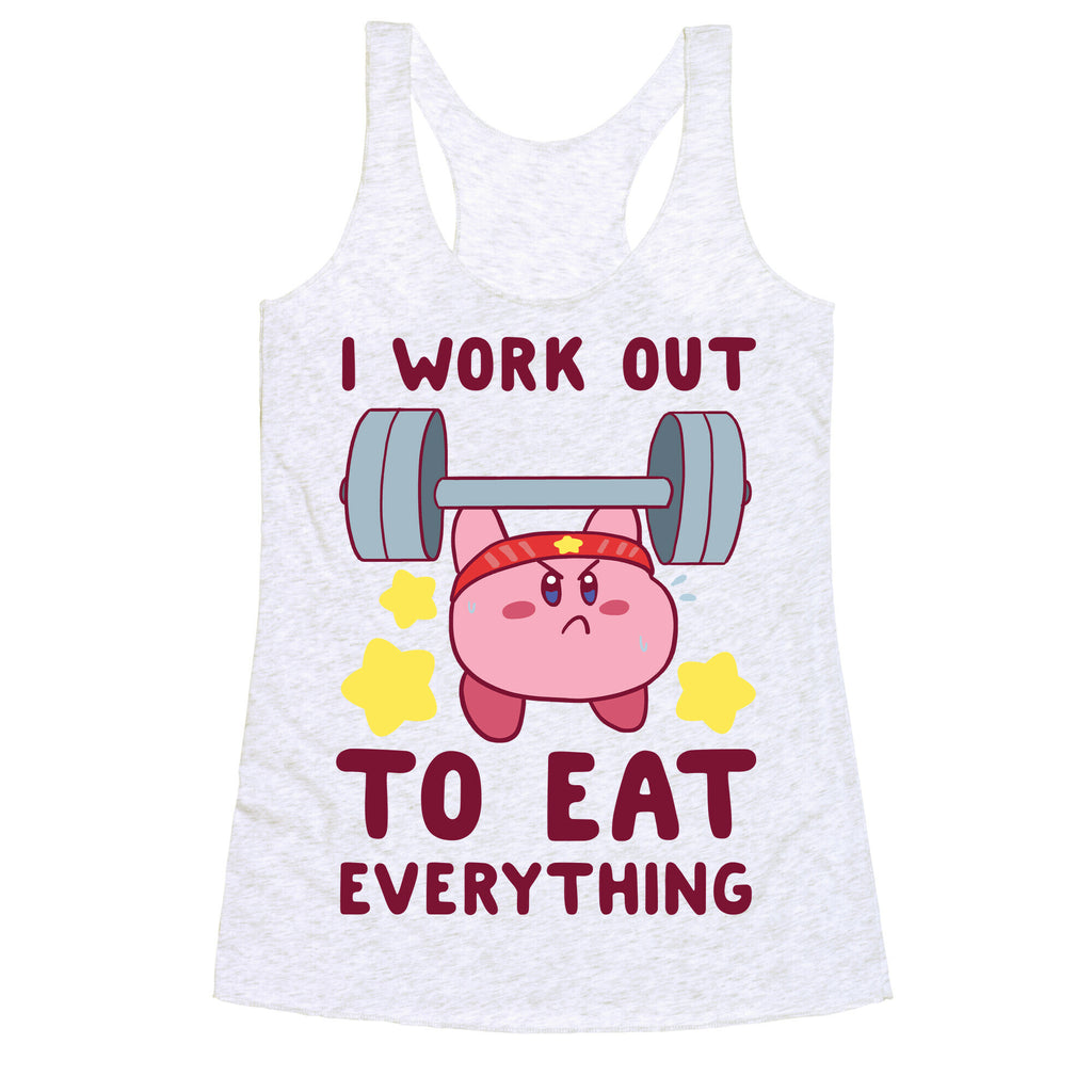 I Work Out to Eat Everything (Kirby) Racerback Tank