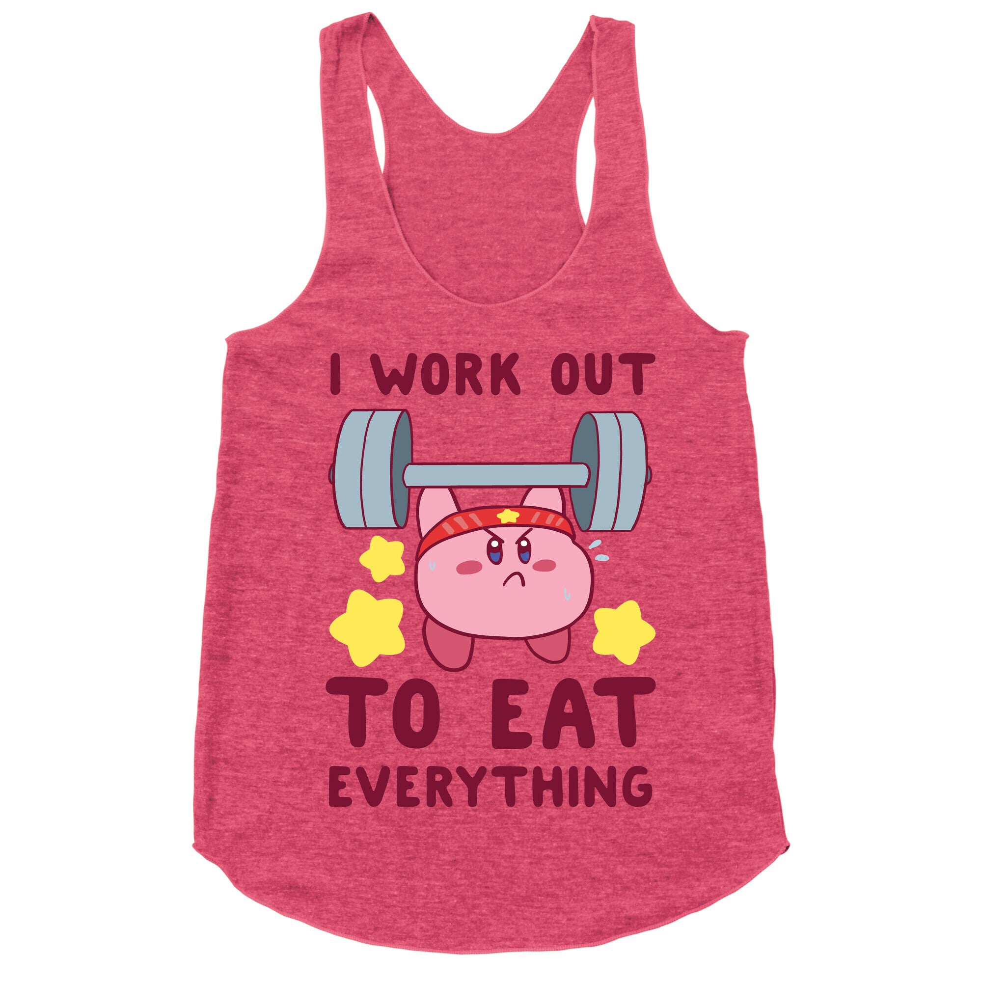 I Work Out to Eat Everything (Kirby) Racerback Tank