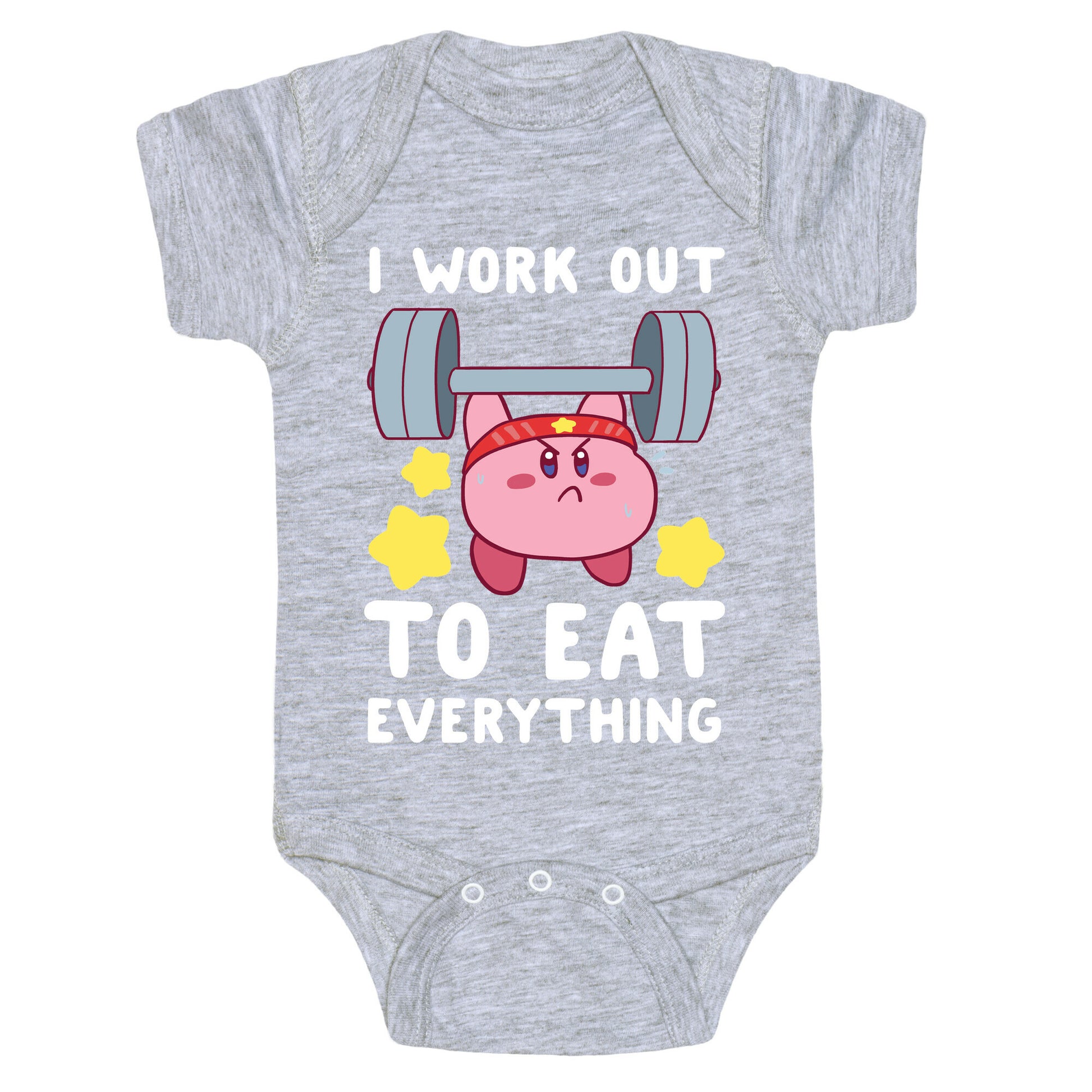 I Work Out to Eat Everything (Kirby) Baby One Piece