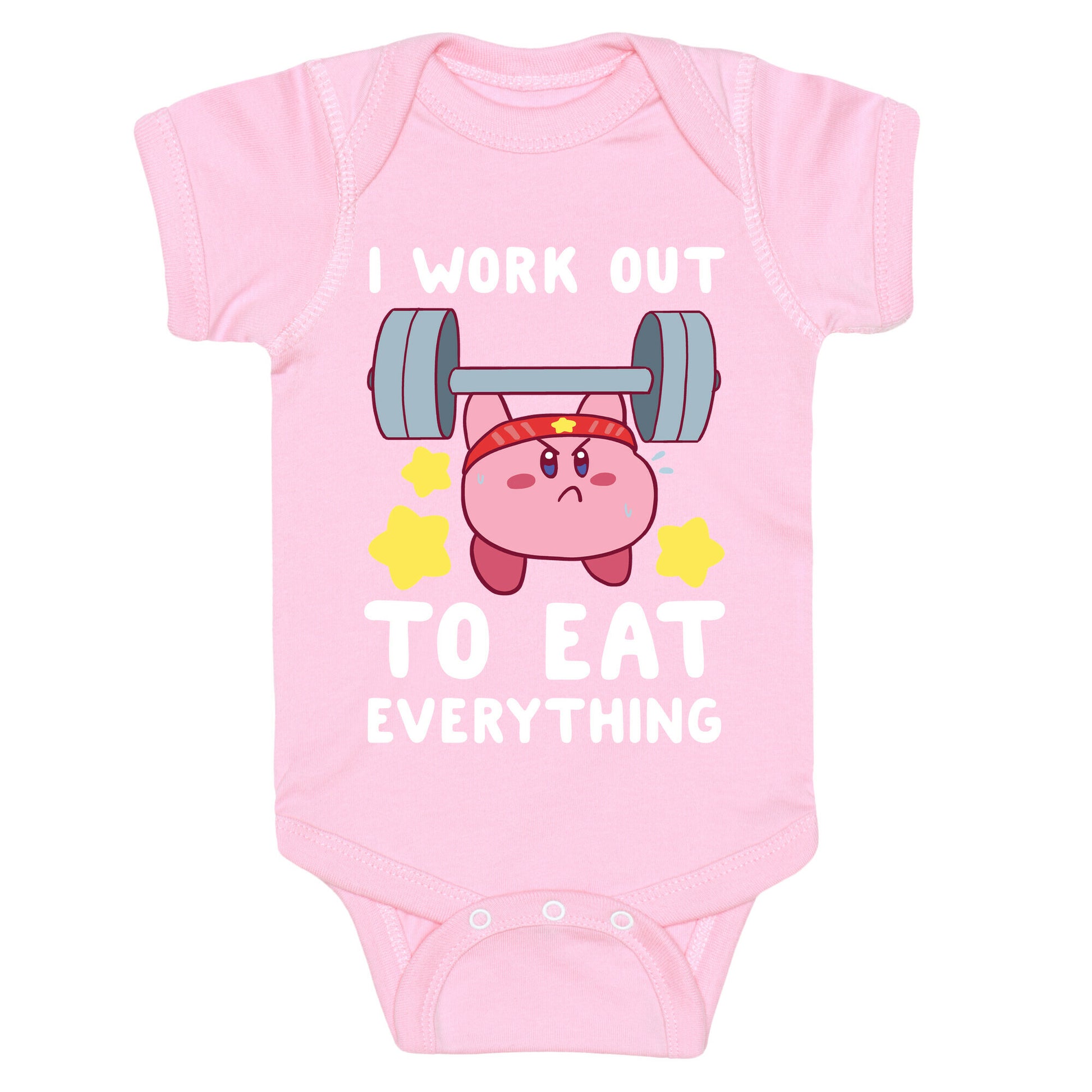 I Work Out to Eat Everything (Kirby) Baby One Piece