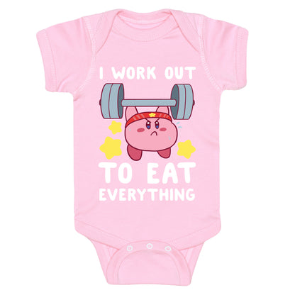I Work Out to Eat Everything (Kirby) Baby One Piece