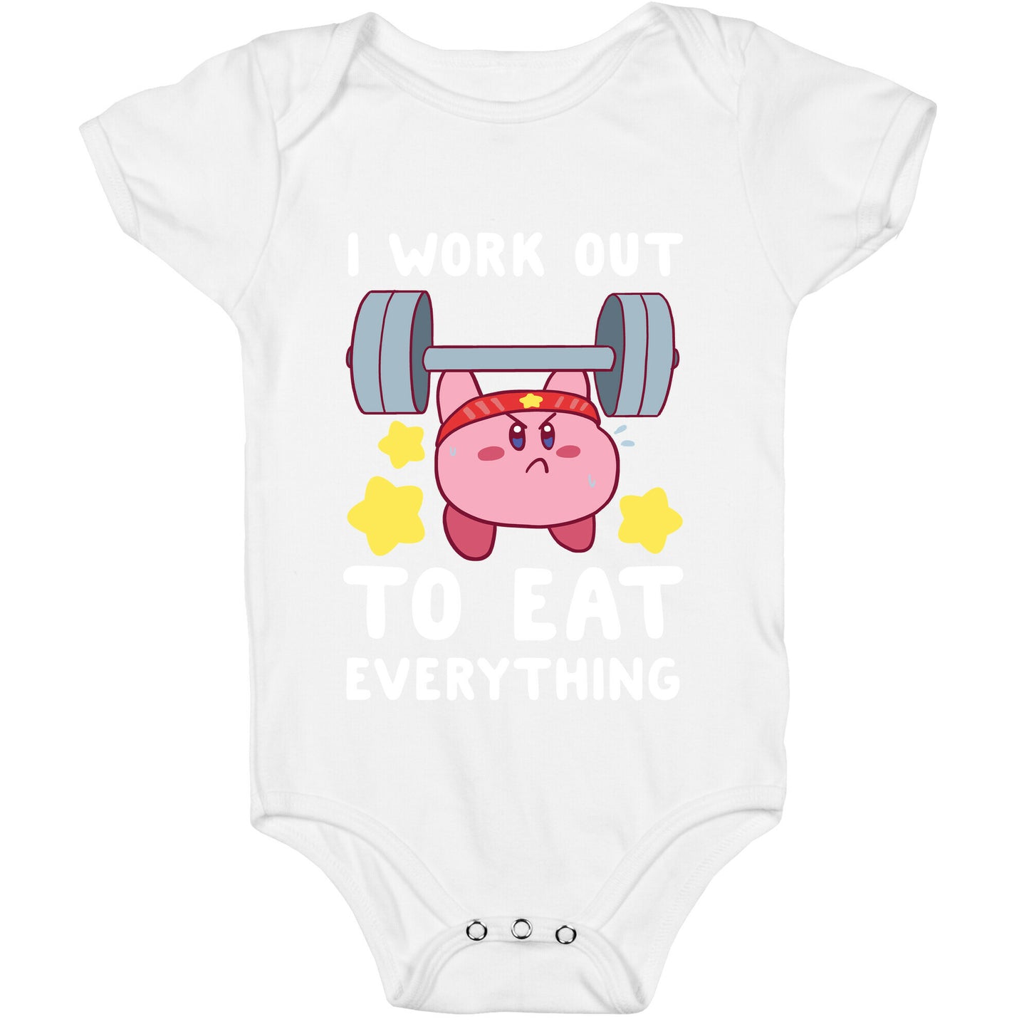 I Work Out to Eat Everything (Kirby) Baby One Piece