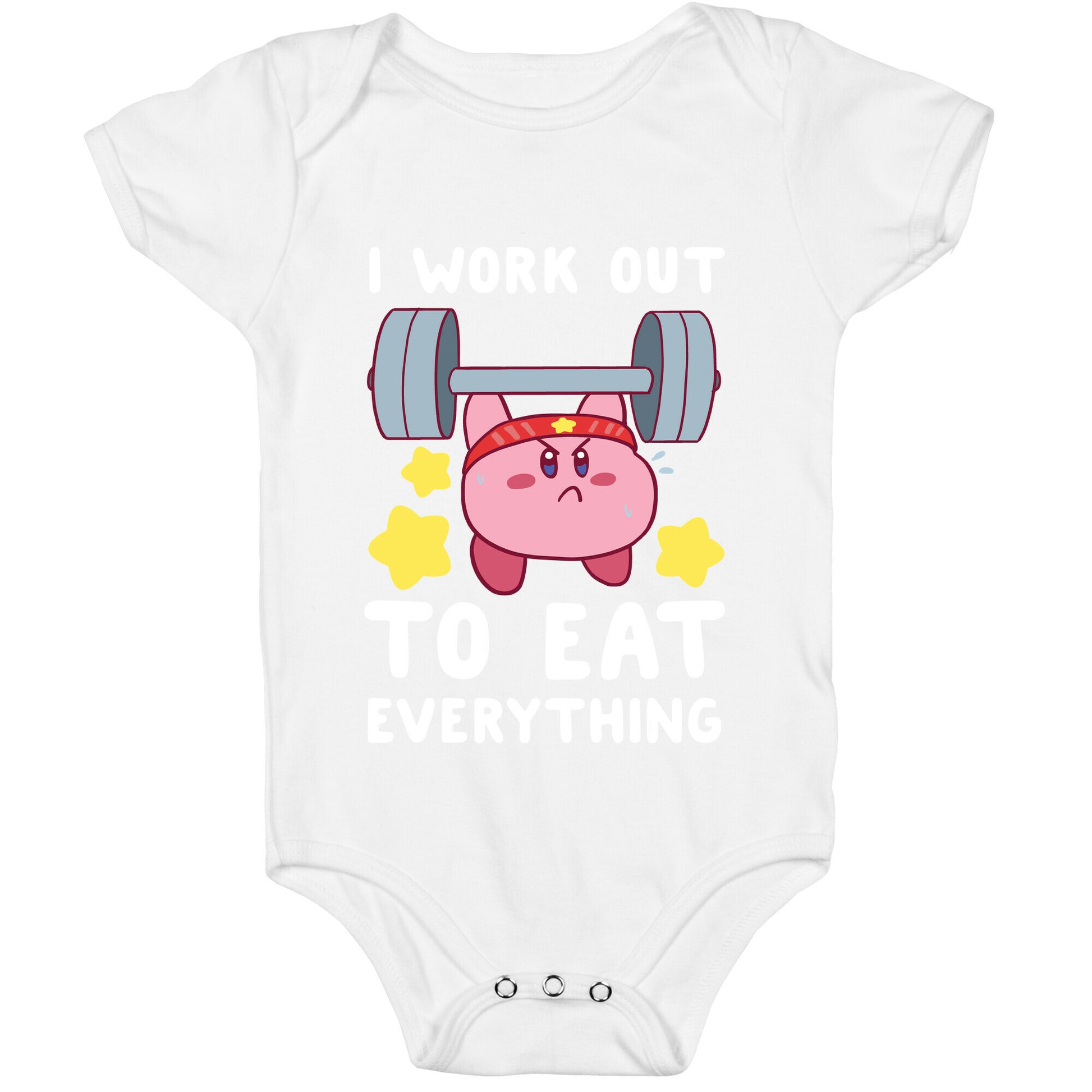 I Work Out to Eat Everything (Kirby) Baby One Piece