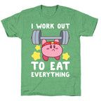 I Work Out to Eat Everything (Kirby) Unisex Triblend Tee