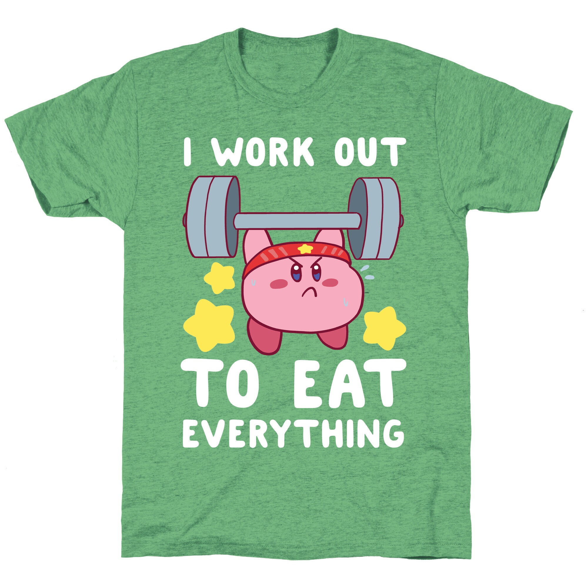 I Work Out to Eat Everything (Kirby) Unisex Triblend Tee