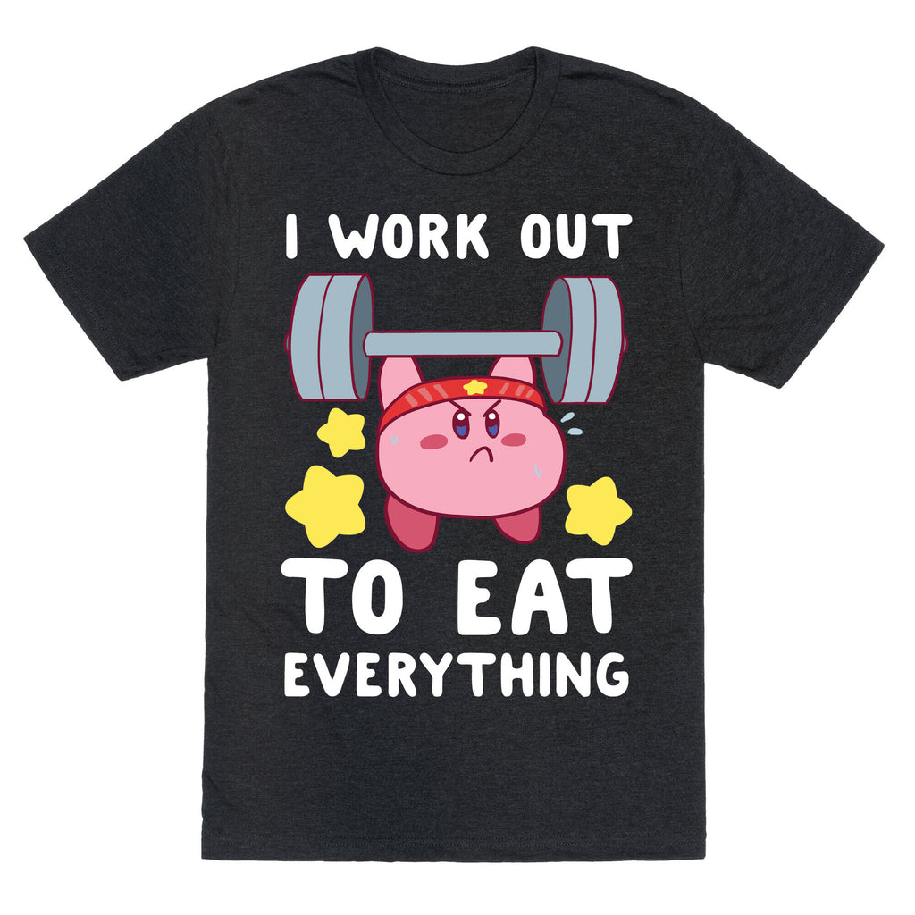 I Work Out to Eat Everything (Kirby) Unisex Triblend Tee
