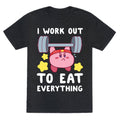 I Work Out to Eat Everything (Kirby) Unisex Triblend Tee