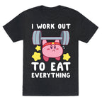 I Work Out to Eat Everything (Kirby) Unisex Triblend Tee