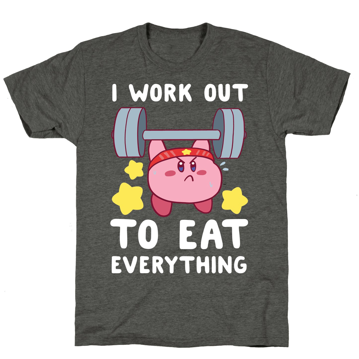 I Work Out to Eat Everything (Kirby) Unisex Triblend Tee