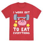 I Work Out to Eat Everything (Kirby) Unisex Triblend Tee