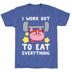 I Work Out to Eat Everything (Kirby) Unisex Triblend Tee